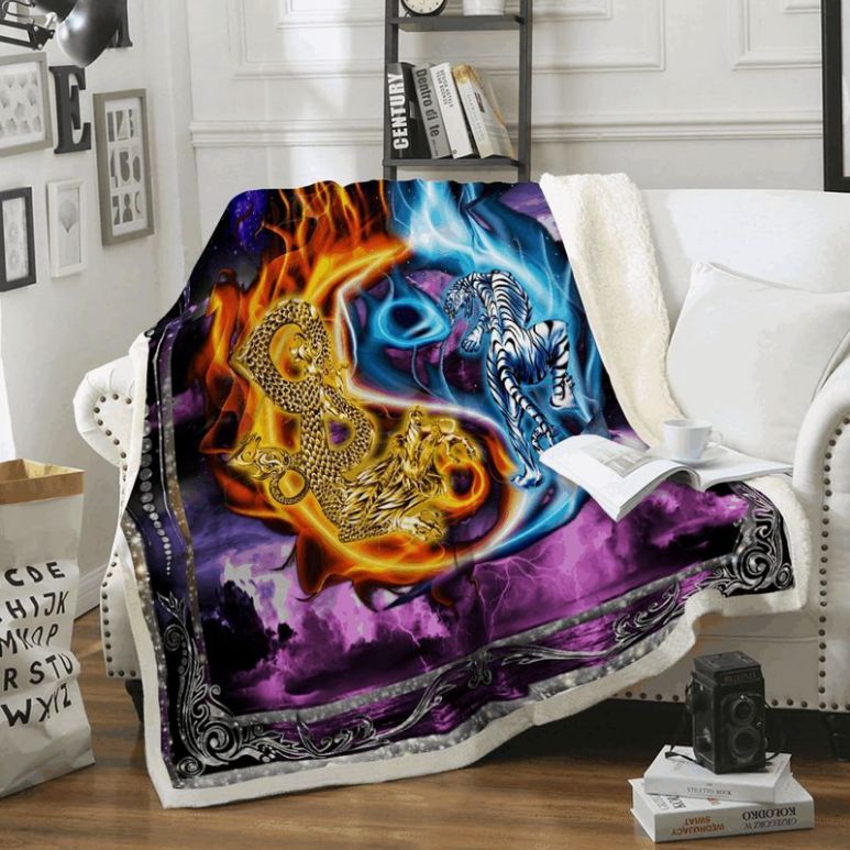 Dragon And Tiger Premium Comfy Sofa Throw Blanket Dragon And Tiger Premium Comfy Sofa Throw Blanket
