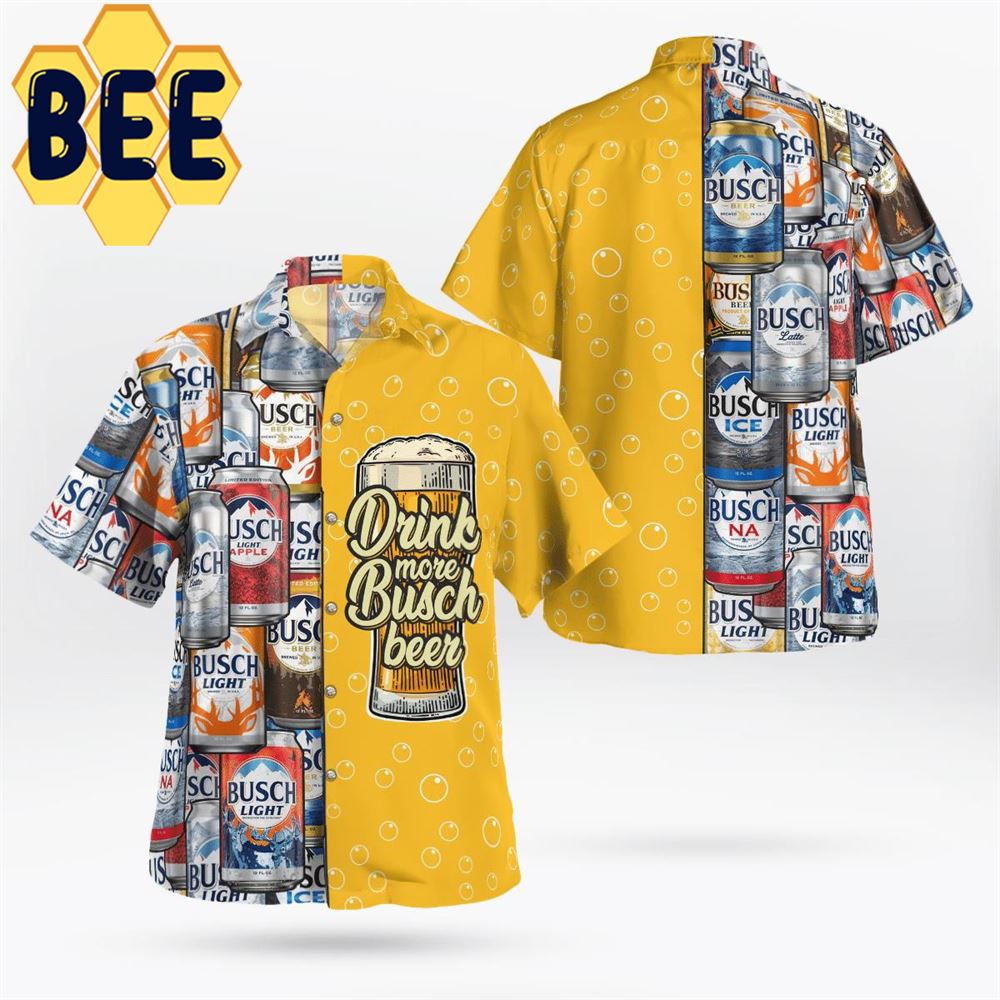 Drink More Busch Light Beer Hawaiian Shirt Drink More Busch Light Beer Hawaiian Shirt
