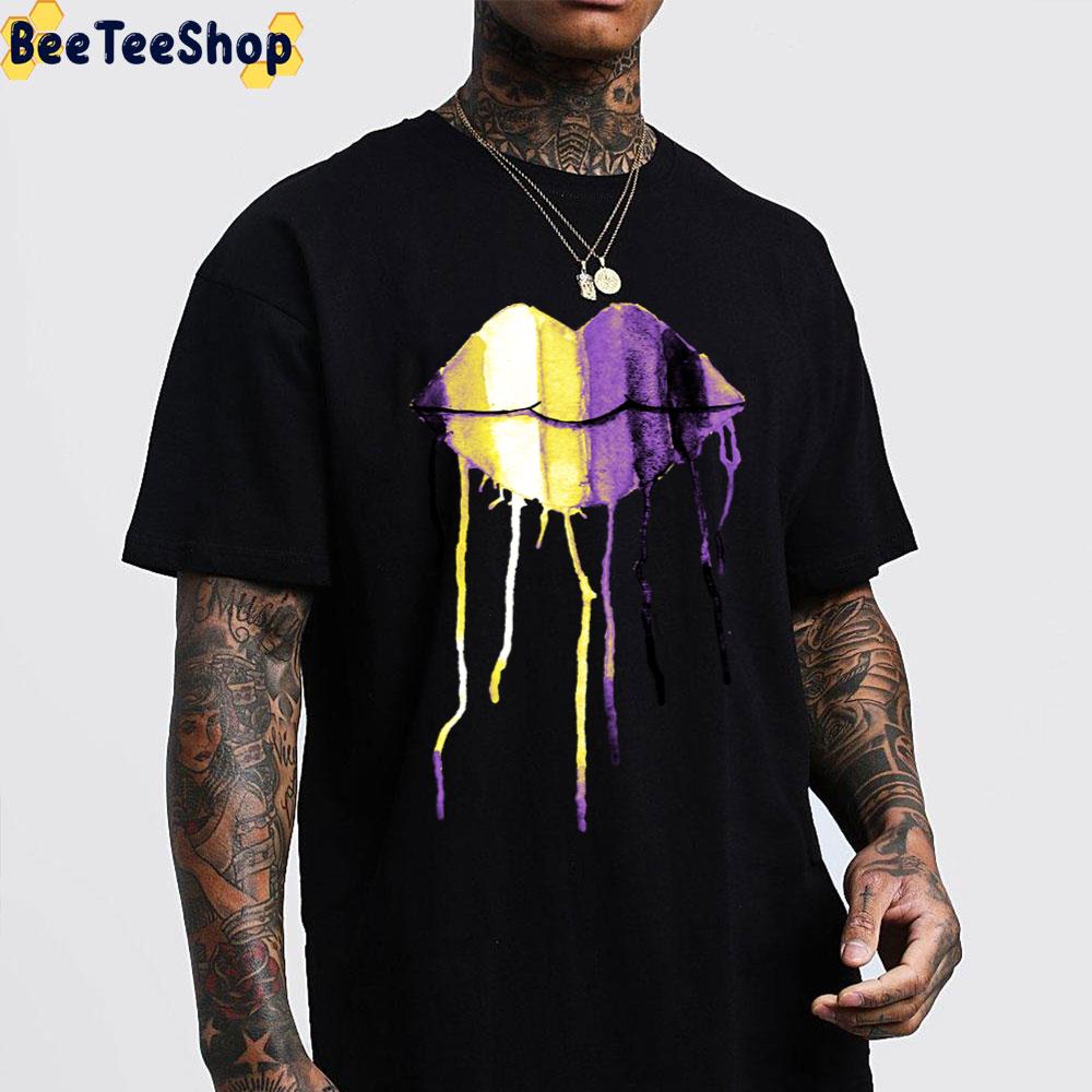 Dripping Watercolor Lips Nonbinary Pride Unisex T-Shirt Dripping Watercolor Lips Nonbinary Pride Unisex T-Shirt