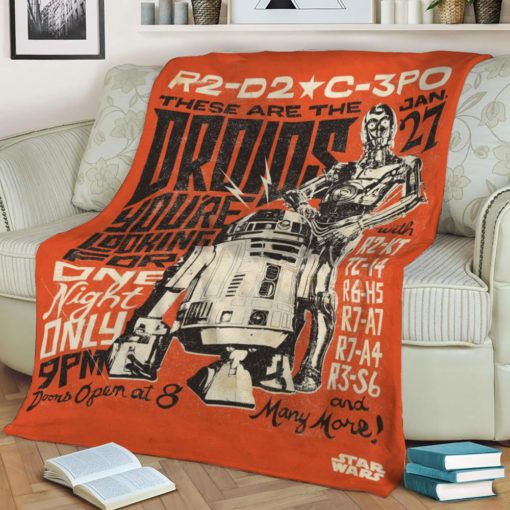 Droids Best Seller Fleece Blanket Throw Blanket Gift Droids Best Seller Fleece Blanket Throw Blanket Gift