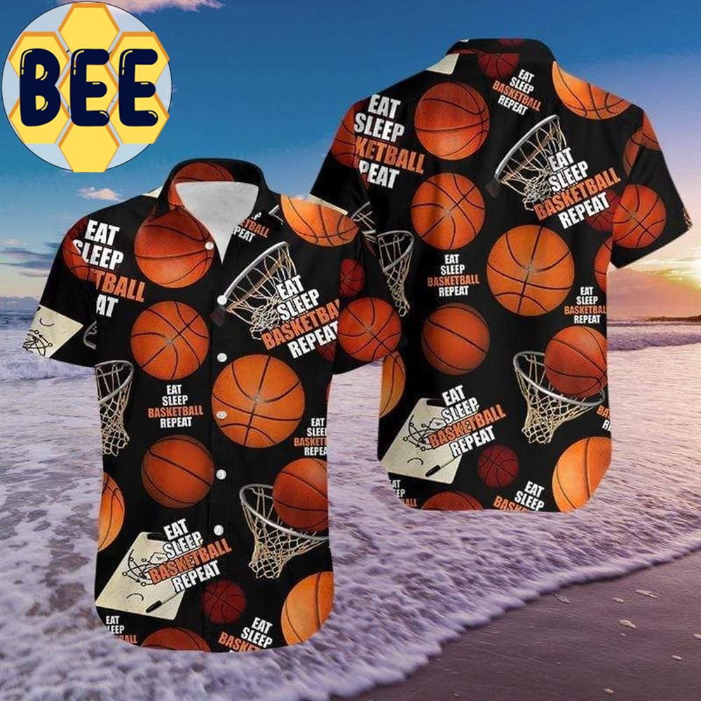 Eat Sleep Basketball Repeat Hawaiian Shirts Eat Sleep Basketball Repeat Hawaiian Shirts
