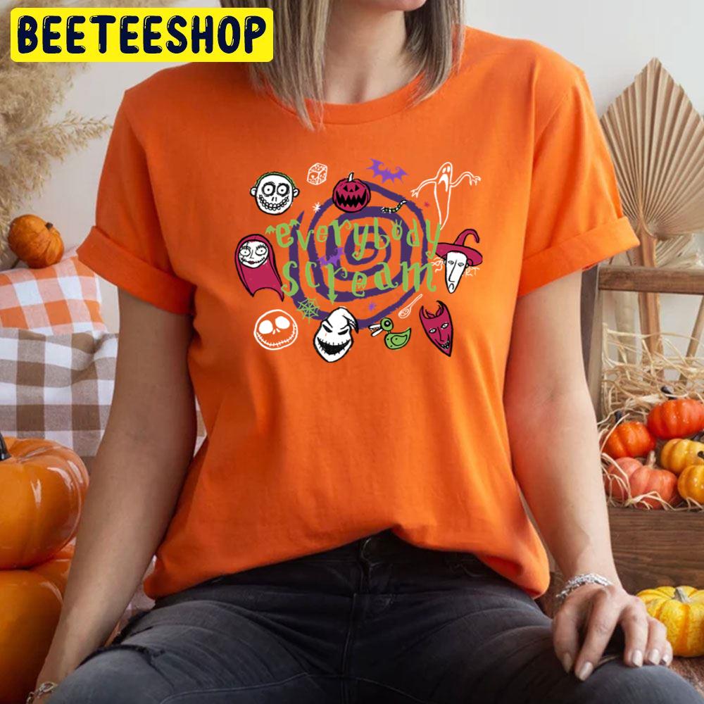 Everybody Scream Dark Tee Version Halloween Unisex T-Shirt Everybody Scream Dark Tee Version Halloween Unisex T-Shirt