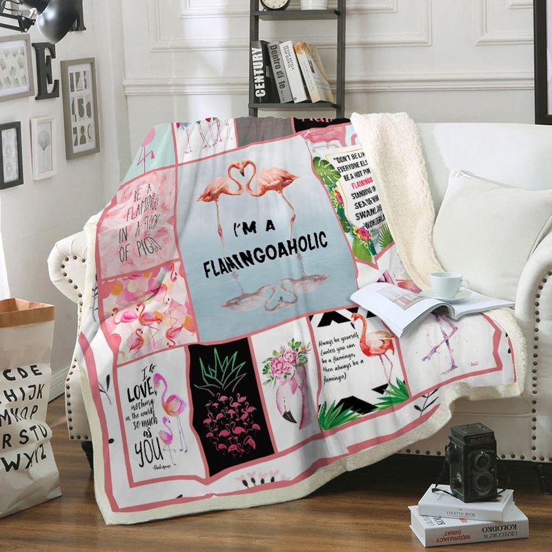 Flamingo I'm A Flamingoaholic Premium Comfy Sofa Throw Blanket Flamingo I'm A Flamingoaholic Premium Comfy Sofa Throw Blanket