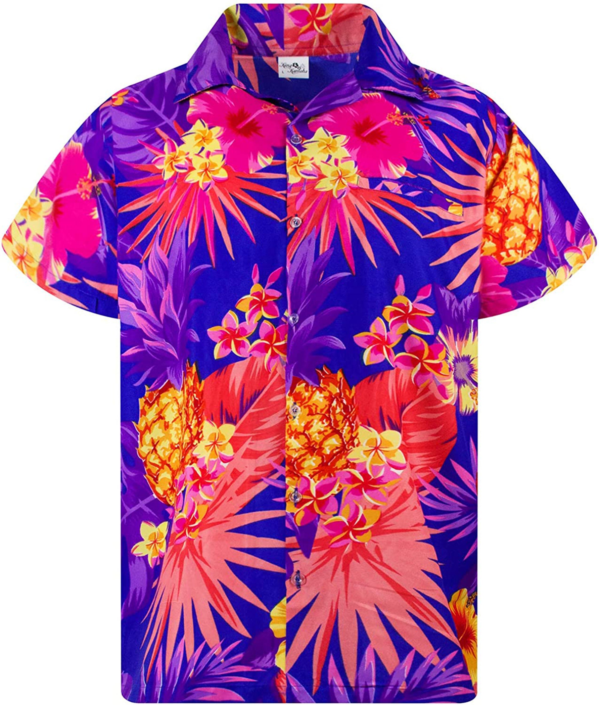 Flower And Pineapple Hawaiian Shirt Flower And Pineapple Hawaiian Shirt