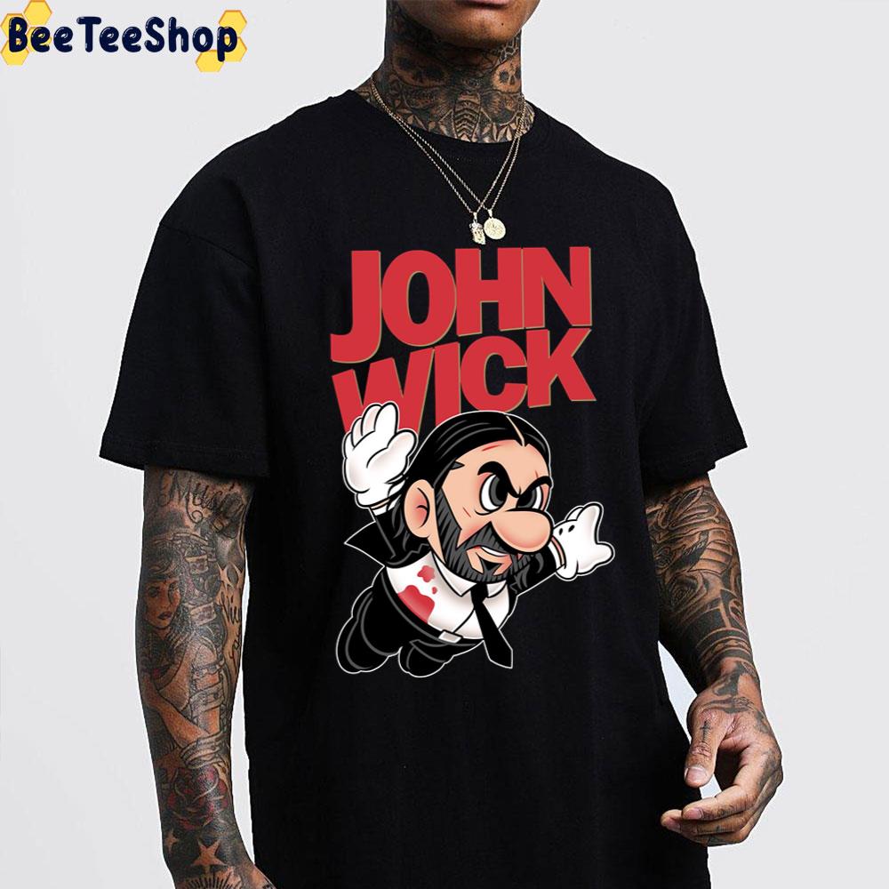 Flying John Wick Chapter 4 Unisex T-Shirt Flying John Wick Chapter 4 Unisex T-Shirt