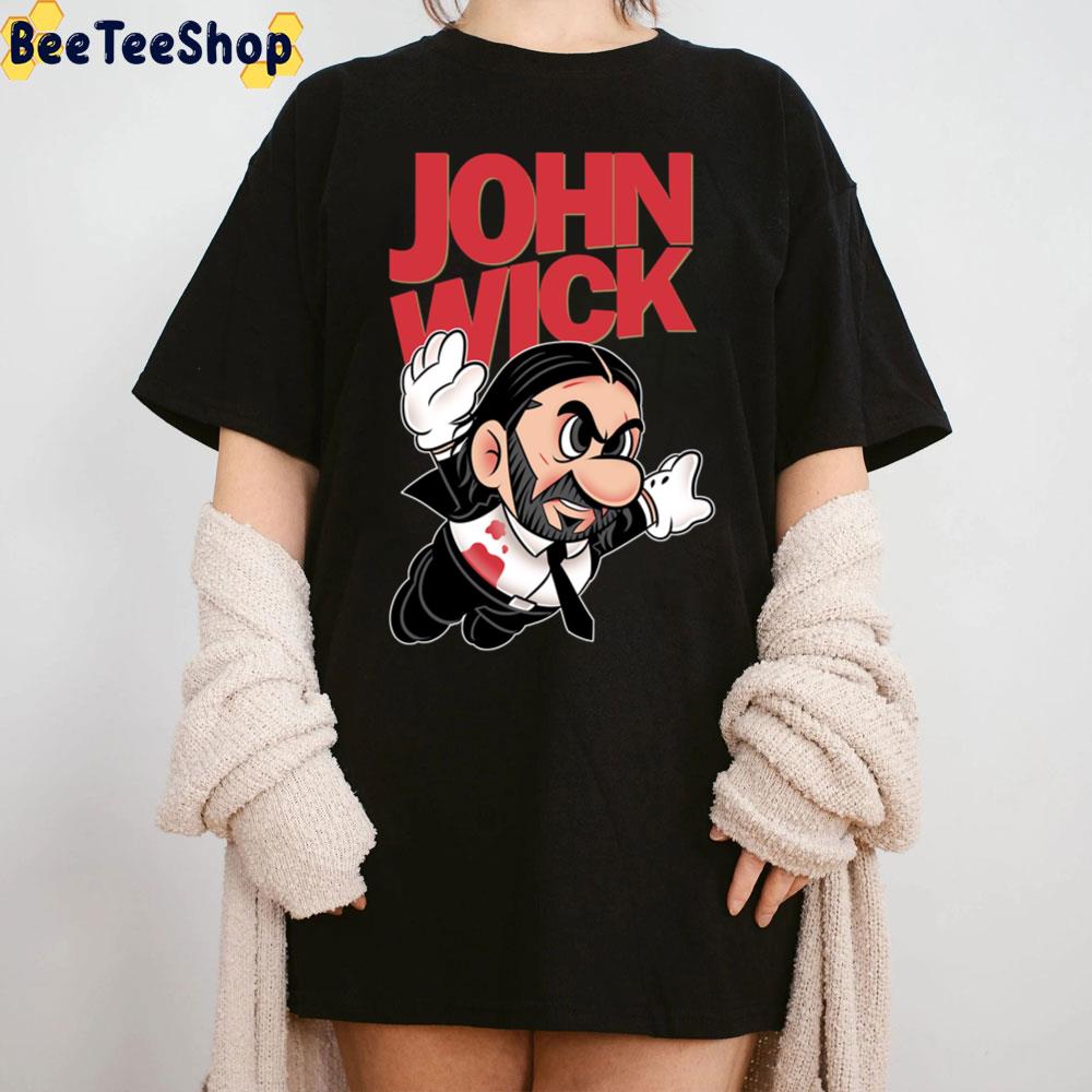 Flying John Wick Chapter 4 Unisex T-Shirt Flying John Wick Chapter 4 Unisex T-Shirt