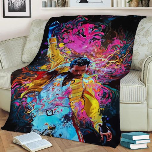 Freddie Mercury Fleece Blanket Throw Blanket Gift Freddie Mercury Fleece Blanket Throw Blanket Gift