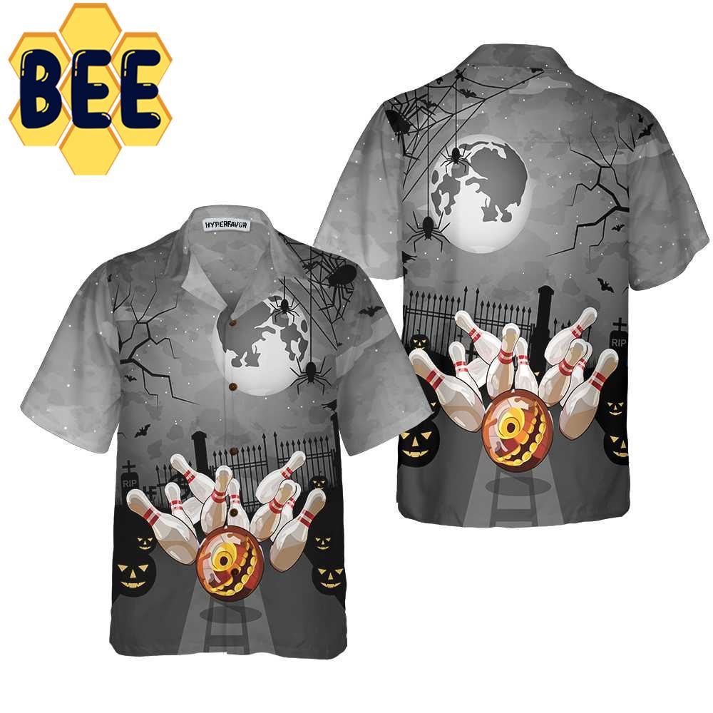 Funny Bowling Halloween Hawaiian Shirt Funny Bowling Halloween Hawaiian Shirt