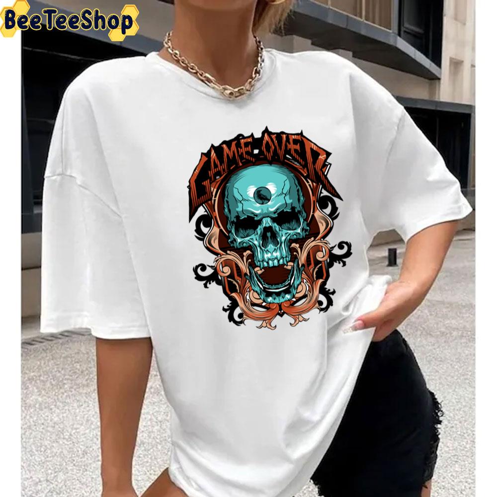 Game Over Skull Art Unisex T-Shirt Game Over Skull Art Unisex T-Shirt