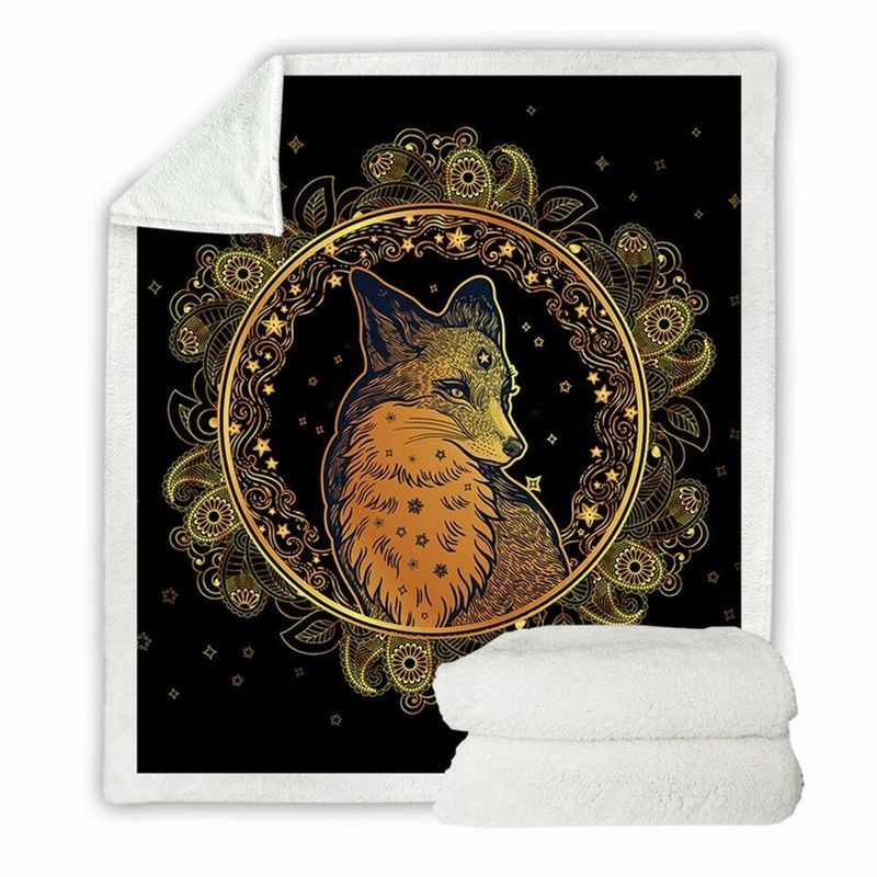 Golden Fox Animal Star Premium Comfy Sofa Throw Blanket Golden Fox Animal Star Premium Comfy Sofa Throw Blanket