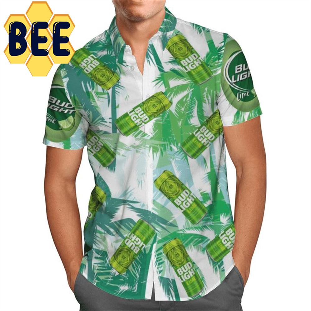 Green Busch Light Beer Hawaiian Shirt Green Busch Light Beer Hawaiian Shirt