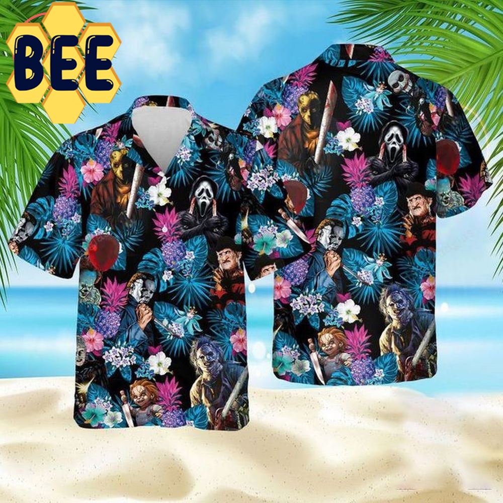 Halloween Horror Villians Hawaiian Shirt Halloween Horror Villians Hawaiian Shirt