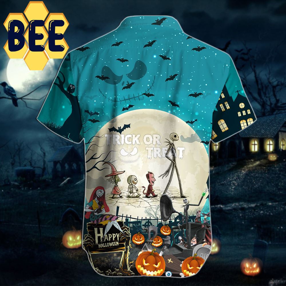 Halloween Trick Or Treat Jack Skellington TNBC Hawaiian Shirt Halloween Trick Or Treat Jack Skellington TNBC Hawaiian Shirt