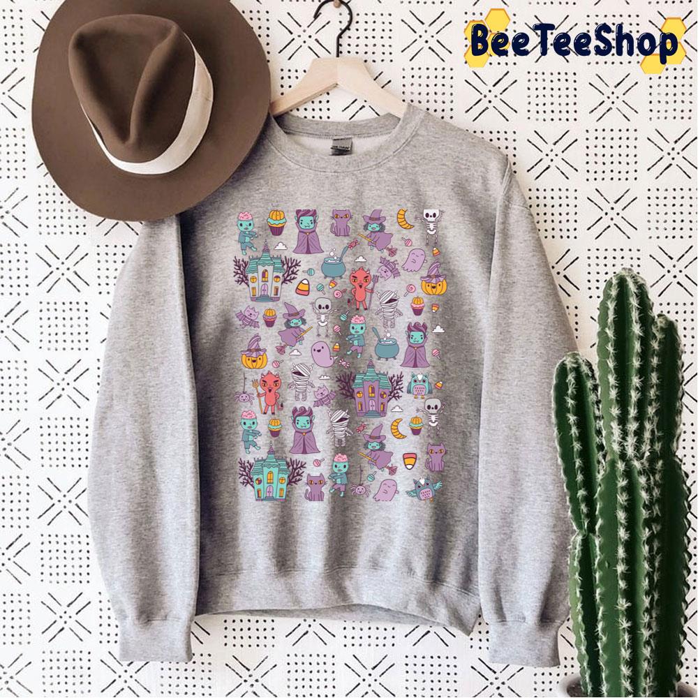 Happy Halloween Icons Unisex Sweatshirt Happy Halloween Icons Unisex Sweatshirt