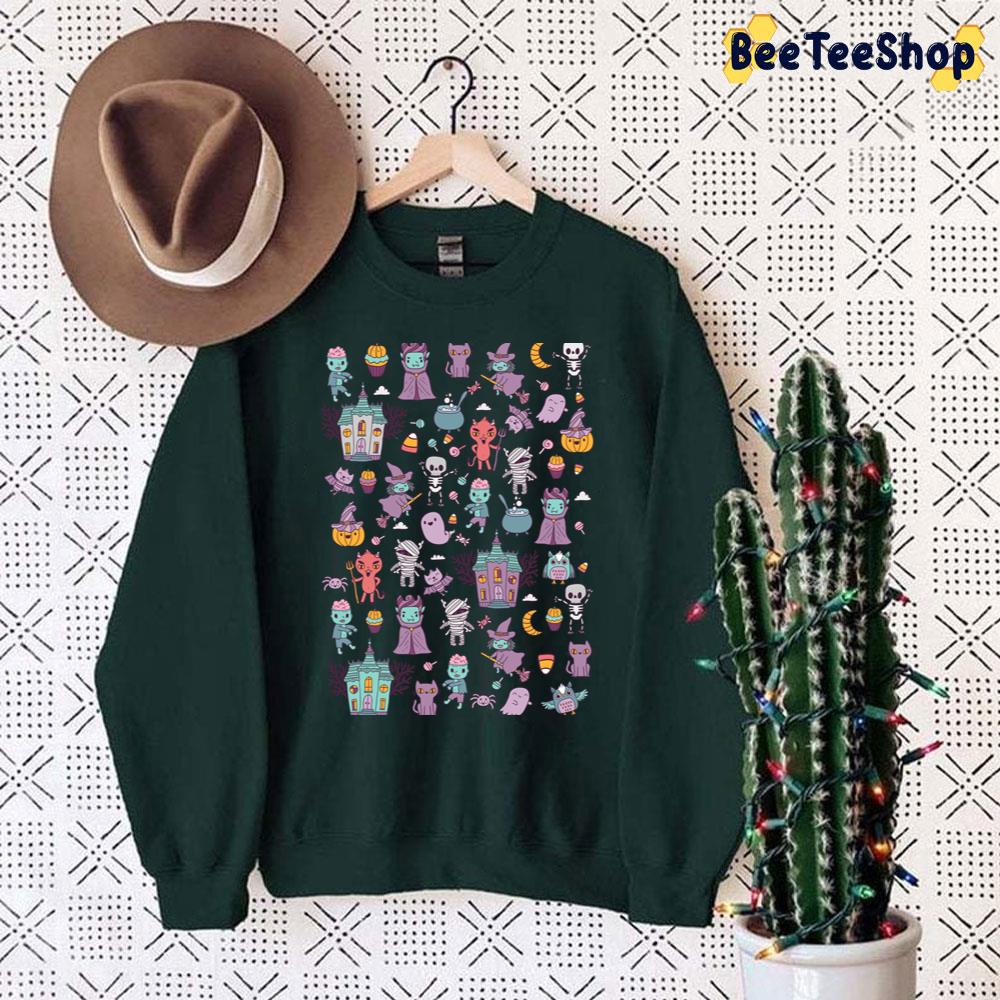 Happy Halloween Icons Unisex Sweatshirt Happy Halloween Icons Unisex Sweatshirt
