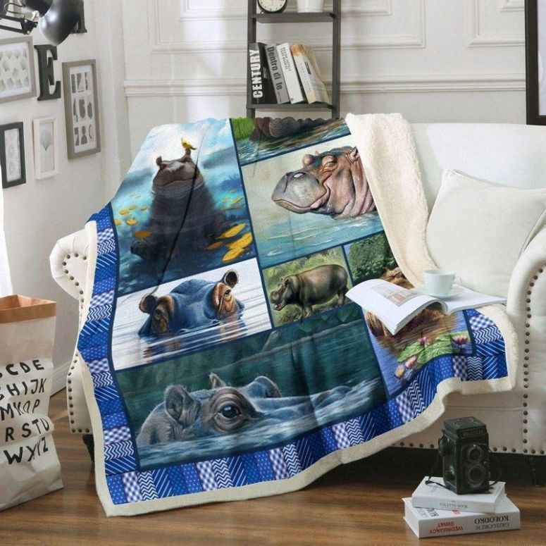 Hippo Premium Comfy Sofa Throw Blanket Hippo Premium Comfy Sofa Throw Blanket