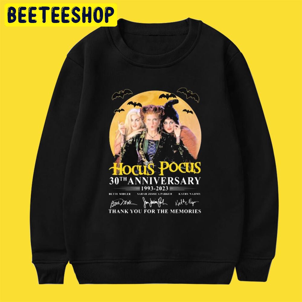 Hocus Pocus 30th Anniversary 1993 2023 Signatures Thank You For The Memories Unisex T-Shirt Hocus Pocus 30th Anniversary 1993 2023 Signatures Thank You For The Memories Unisex T-Shirt
