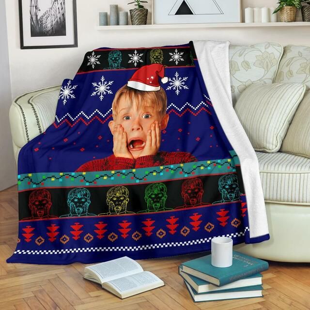 Home Alone Christmas Fleece Blanket Throw Blanket Gift Home Alone Christmas Fleece Blanket Throw Blanket Gift