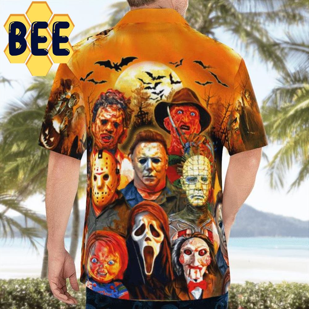 Horror Characters Movie Trick Or Treat Halloween Hawaiian Shirt Horror Characters Movie Trick Or Treat Halloween Hawaiian Shirt