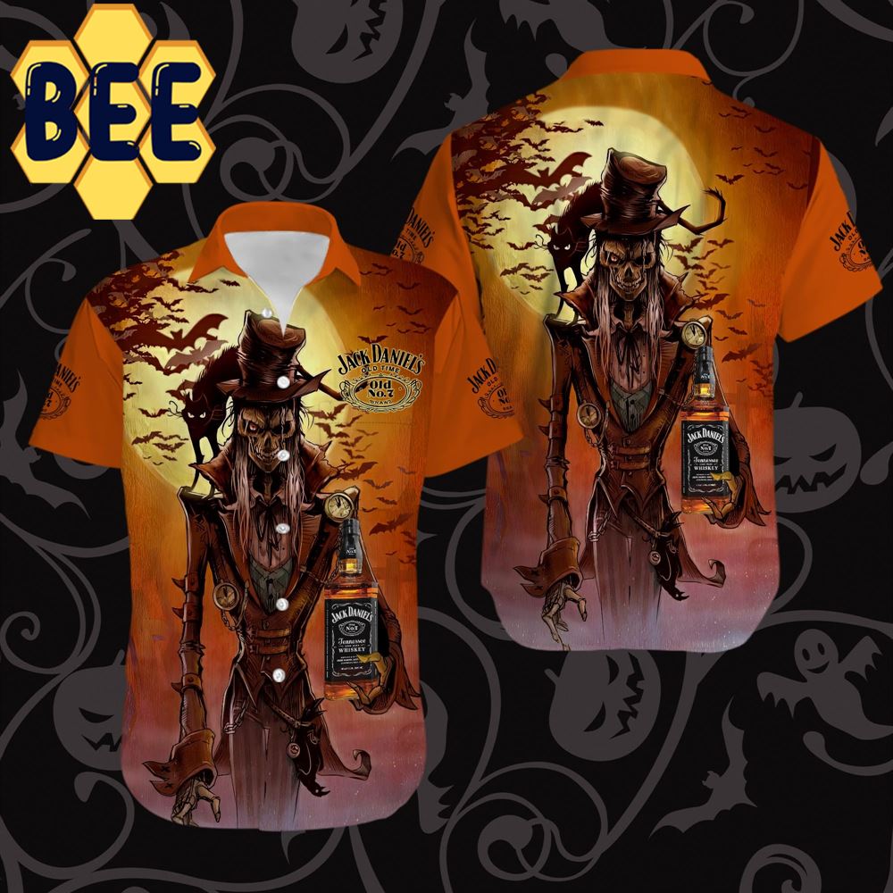 Horror Sunset Skeleton Jack Daniel’s Halloween Hawaiian Shirt Horror Sunset Skeleton Jack Daniel’s Halloween Hawaiian Shirt