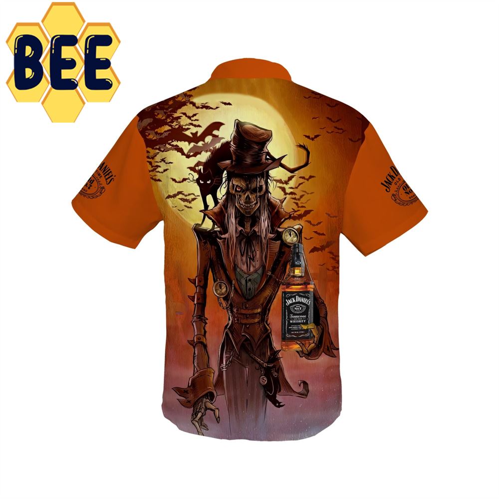 Horror Sunset Skeleton Jack Daniel’s Halloween Hawaiian Shirt Horror Sunset Skeleton Jack Daniel’s Halloween Hawaiian Shirt