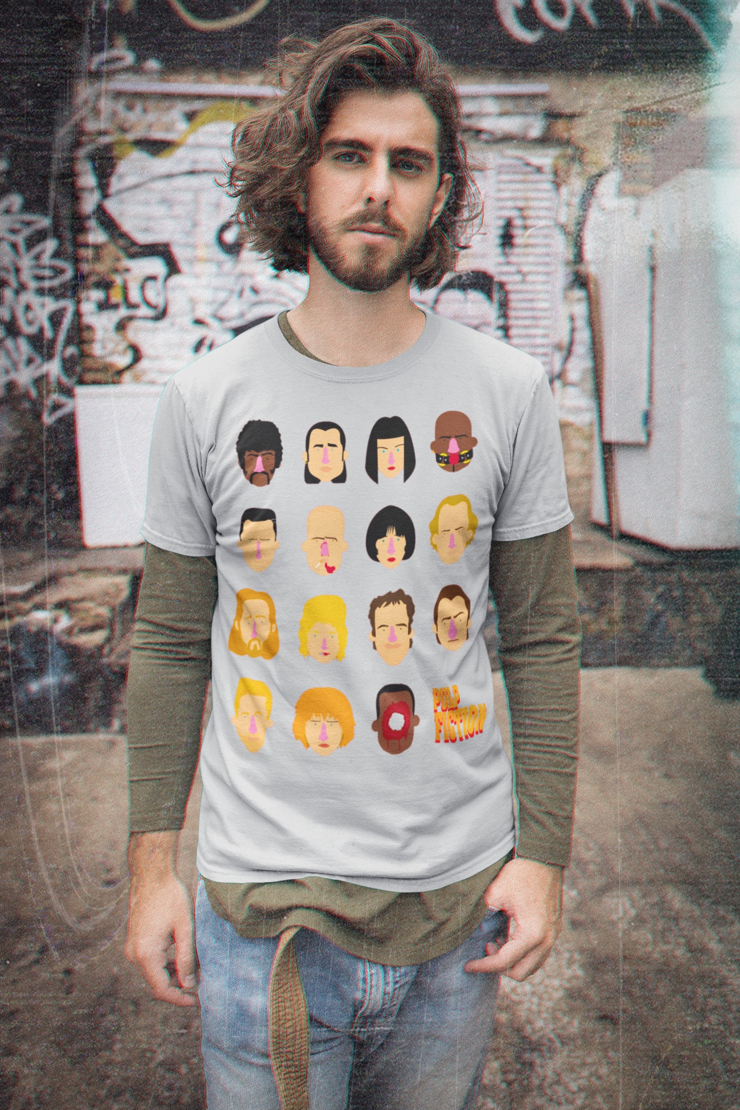 Icon Characters Pulp Fiction Halloween Unisex T-Shirt Icon Characters Pulp Fiction Halloween Unisex T-Shirt