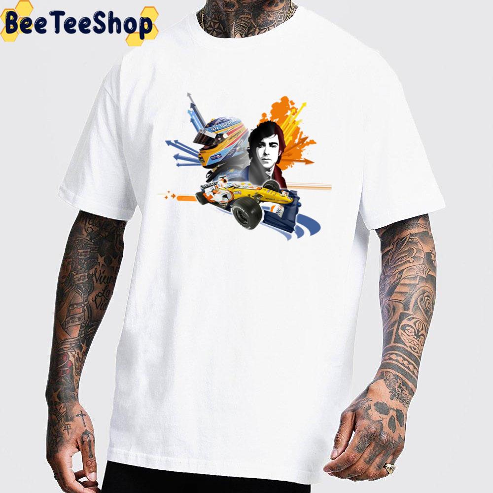 Illustration Fernando Alonso Art Racing Unisex T-Shirt Illustration Fernando Alonso Art Racing Unisex T-Shirt