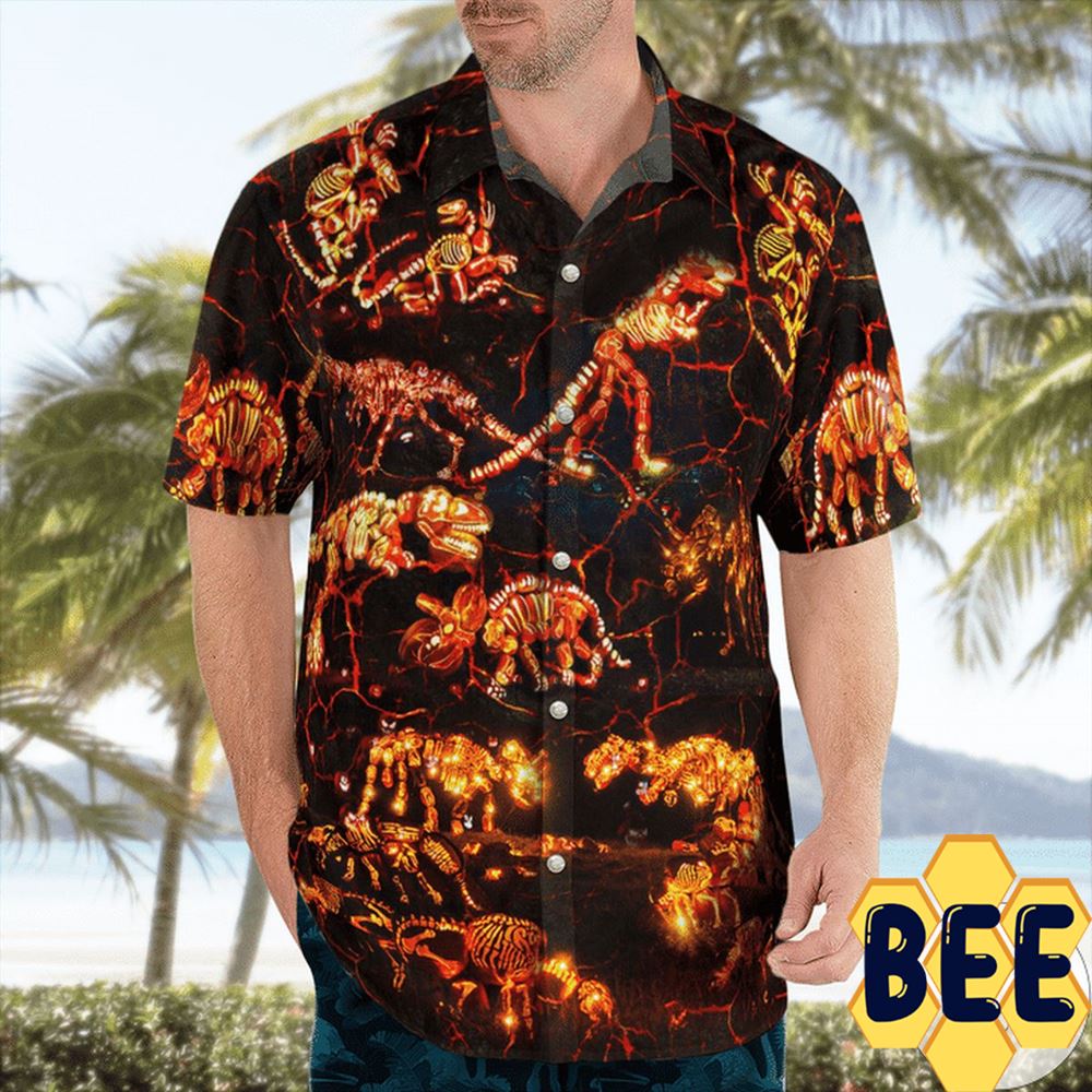 In To The Park Dinosaurs Halloween Hawaiian Shirt In To The Park Dinosaurs Halloween Hawaiian Shirt