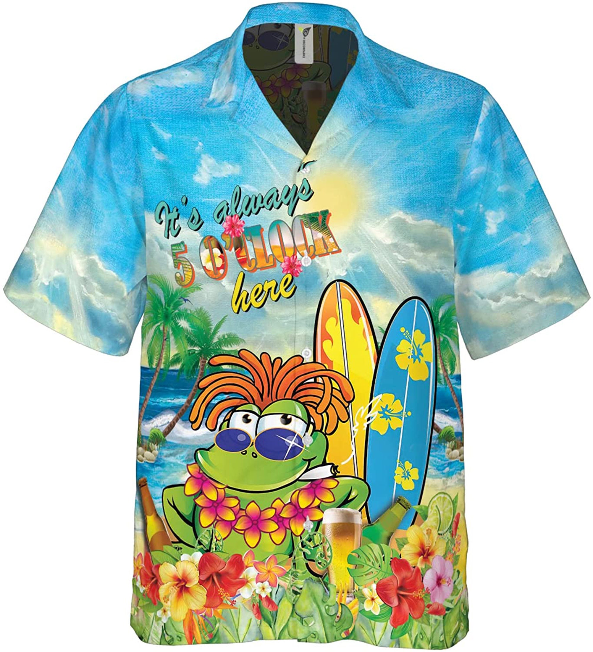 It's Always 5 O'clock Here Hawaiian Shirt It's Always 5 O'clock Here Hawaiian Shirt