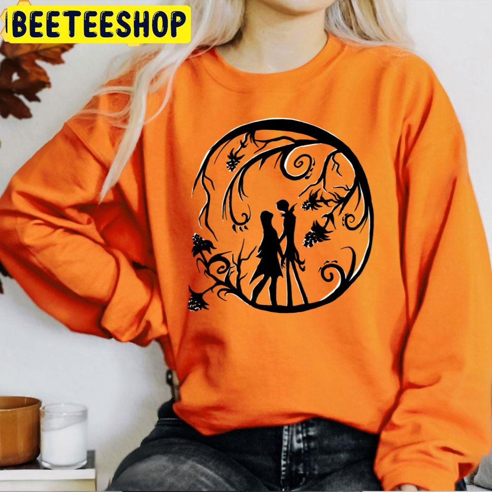 Jack And Sally Silhouette Halloween Unisex T-Shirt Jack And Sally Silhouette Halloween Unisex T-Shirt