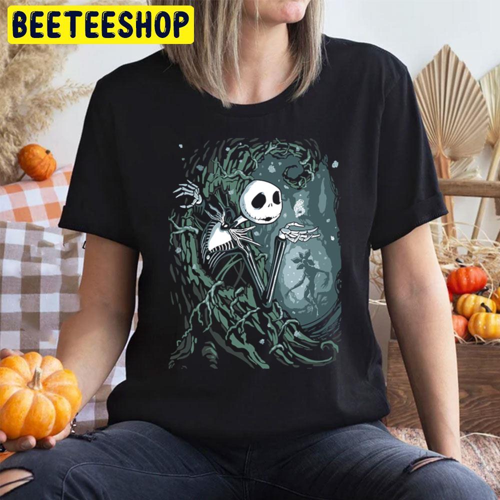 Jack Skellington And The Demogorgon Halloween Unisex T-Shirt Jack Skellington And The Demogorgon Halloween Unisex T-Shirt