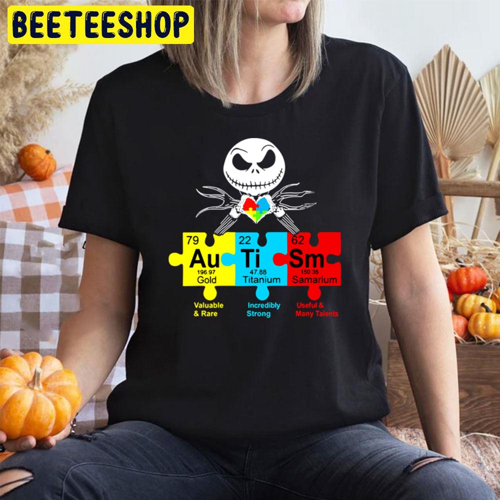 Jack Skellington Autism Periodic Table Unisex T-Shirt Jack Skellington Autism Periodic Table Unisex T-Shirt
