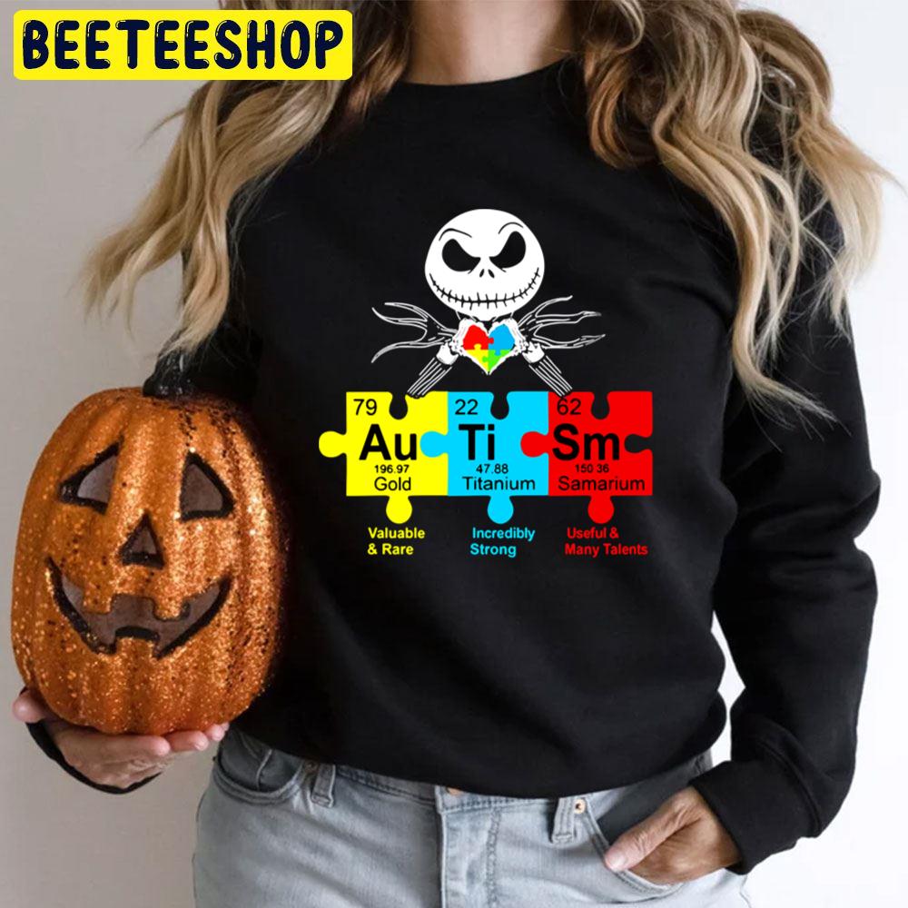 Jack Skellington Autism Periodic Table Unisex T-Shirt Jack Skellington Autism Periodic Table Unisex T-Shirt