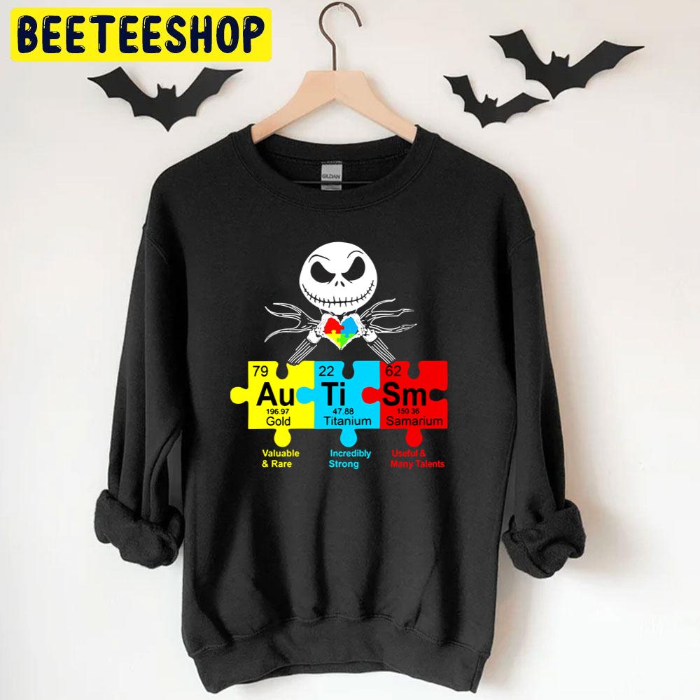 Jack Skellington Autism Periodic Table Unisex T-Shirt Jack Skellington Autism Periodic Table Unisex T-Shirt