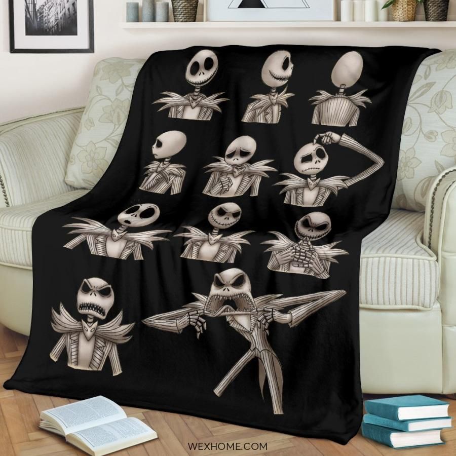 Jack Skellington Emotions The Nightmare Before Christmas Best Seller Fleece Blanket Throw Blanket Gift Jack Skellington Emotions The Nightmare Before Christmas Best Seller Fleece Blanket Throw Blanket Gift