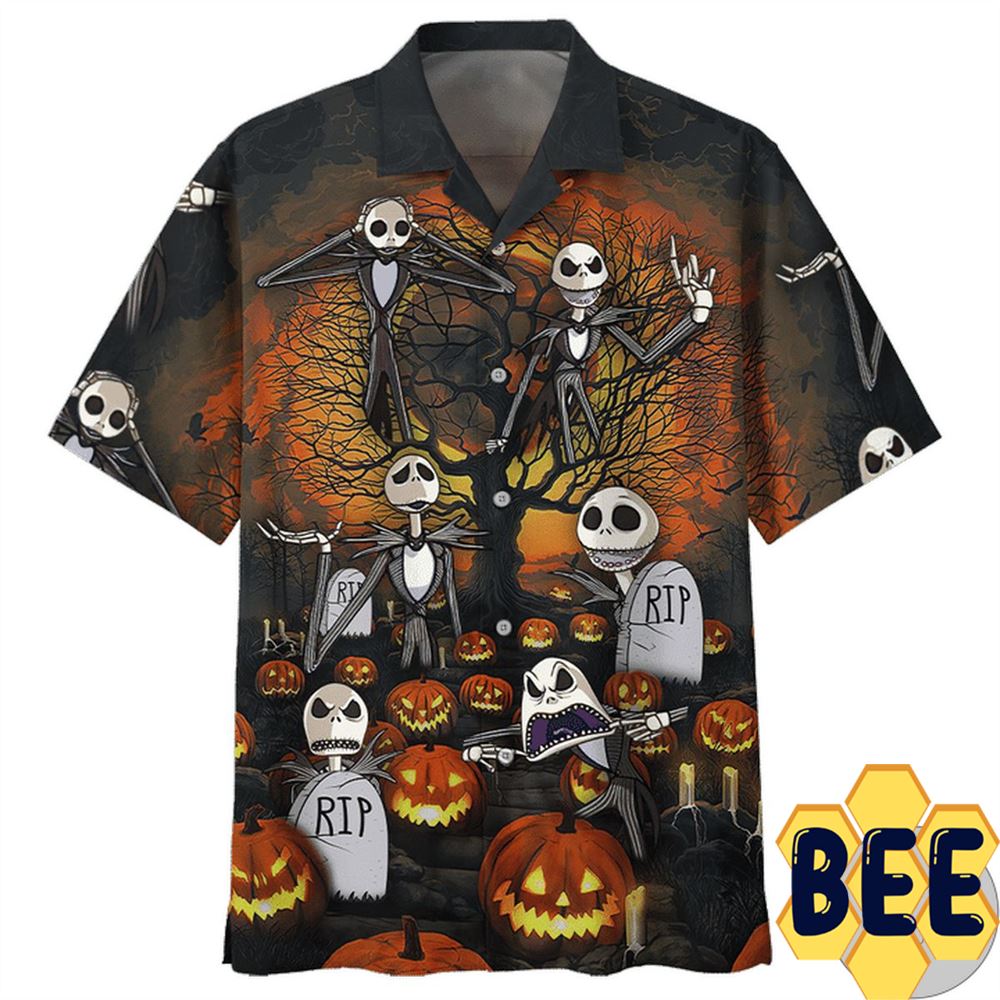 Jack Skellington Halloween Hawaiian Shirt Jack Skellington Halloween Hawaiian Shirt