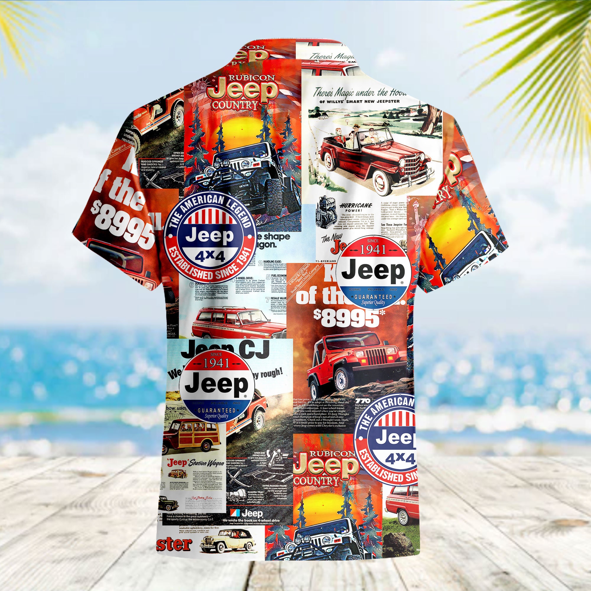 Jeep Collage Hawaiian Shirt Jeep Collage Hawaiian Shirt
