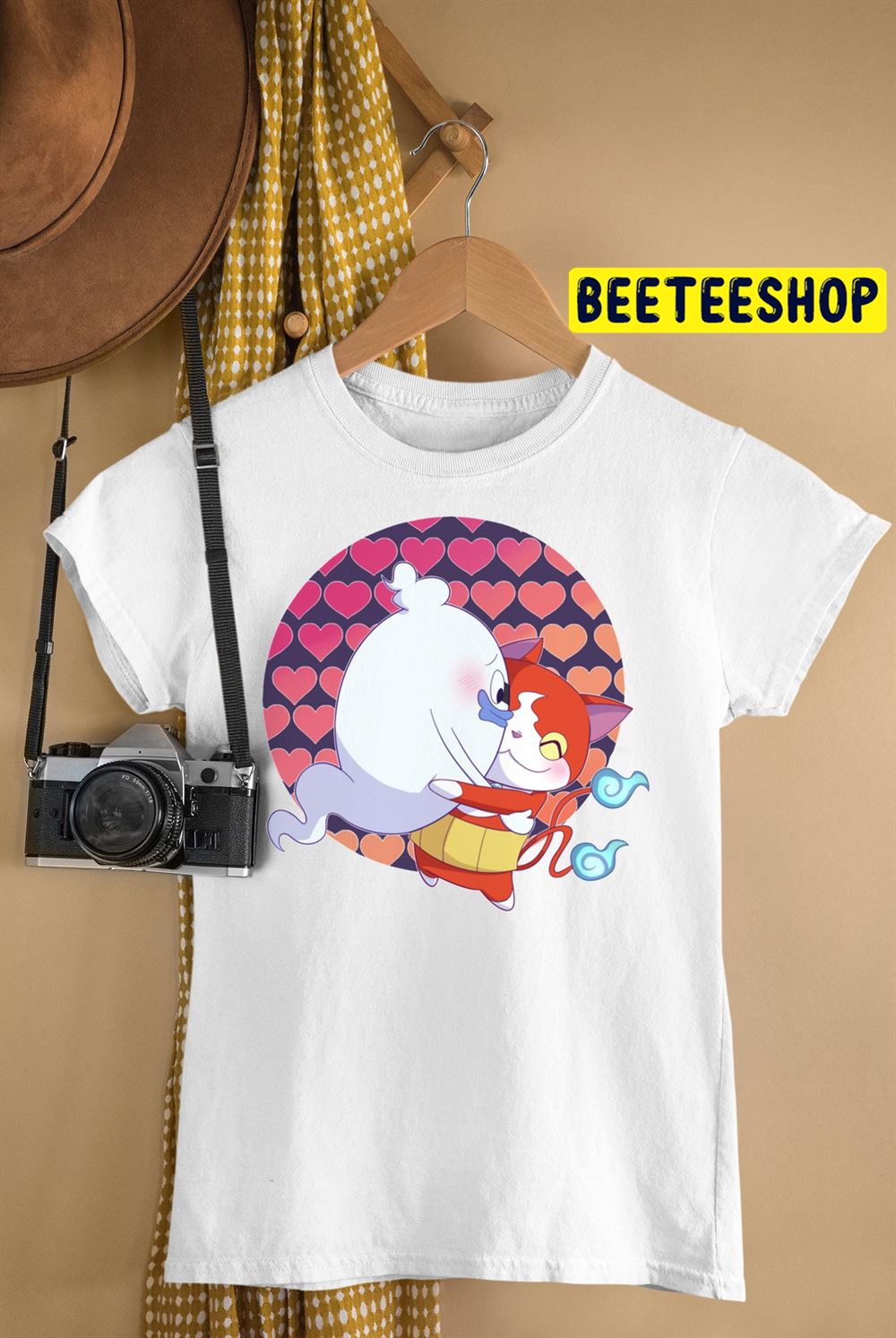 Jibanyan And Whisper Yokai Watch Mâng Unisex T-Shirt Jibanyan And Whisper Yokai Watch Mâng Unisex T-Shirt