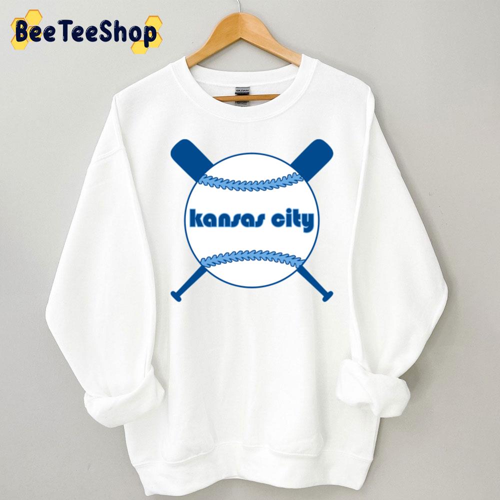 Kansas City Royals Retro Throwback Baseball With Crossed Bats Unisex Sweatshirt Kansas City Royals Retro Throwback Baseball With Crossed Bats Unisex Sweatshirt