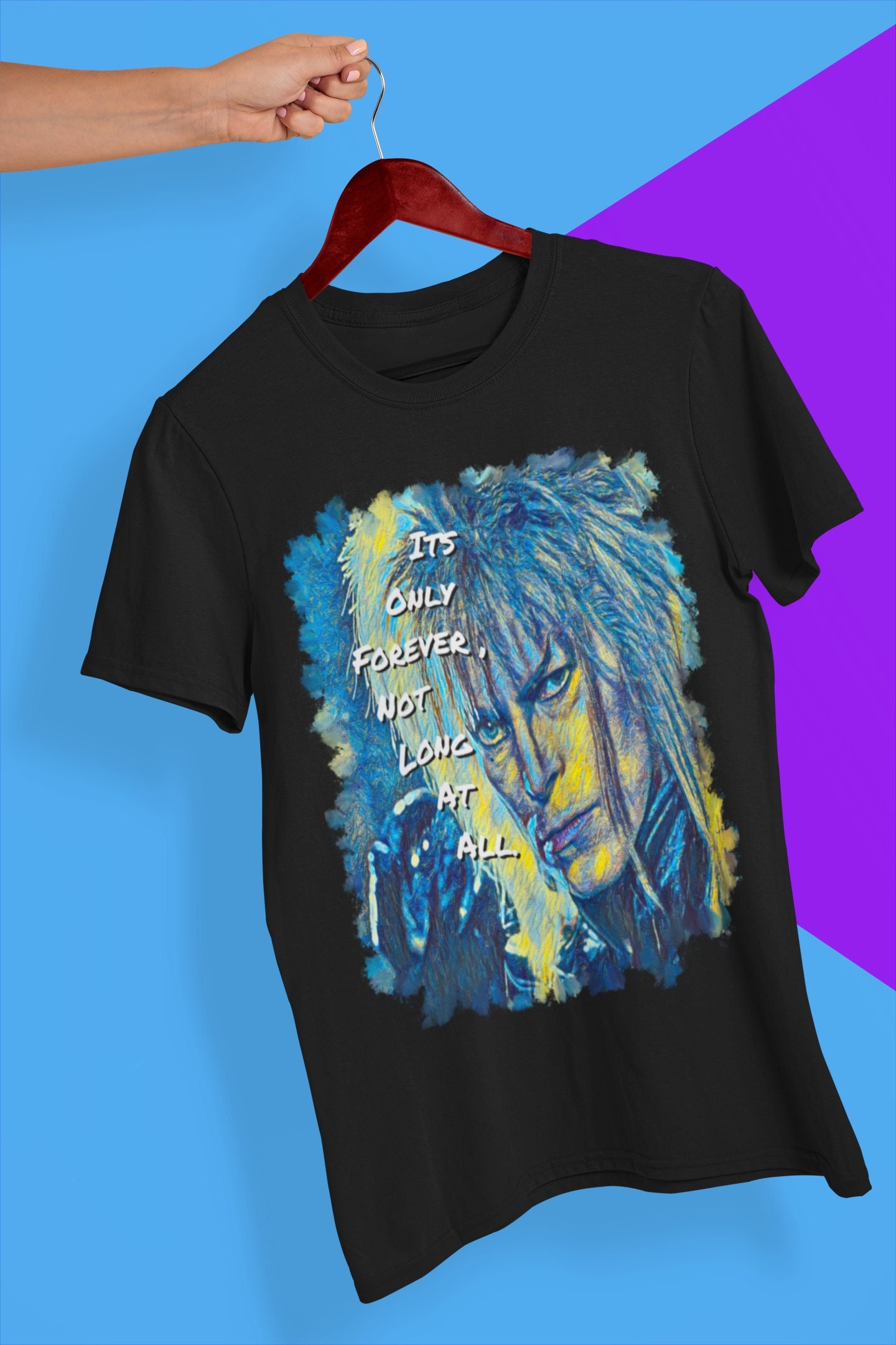 Labyrinth Jareth Its Only Forever Halloween Unisex T-Shirt Labyrinth Jareth Its Only Forever Halloween Unisex T-Shirt