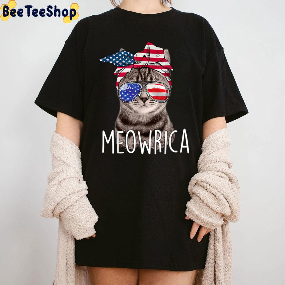 Meowrica Cat 4th Of July Day Of Independence Day Unisex T-Shirt Meowrica Cat 4th Of July Day Of Independence Day Unisex T-Shirt