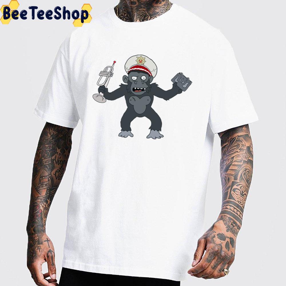 Monkey With Trumpet Unisex T-Shirt Monkey With Trumpet Unisex T-Shirt