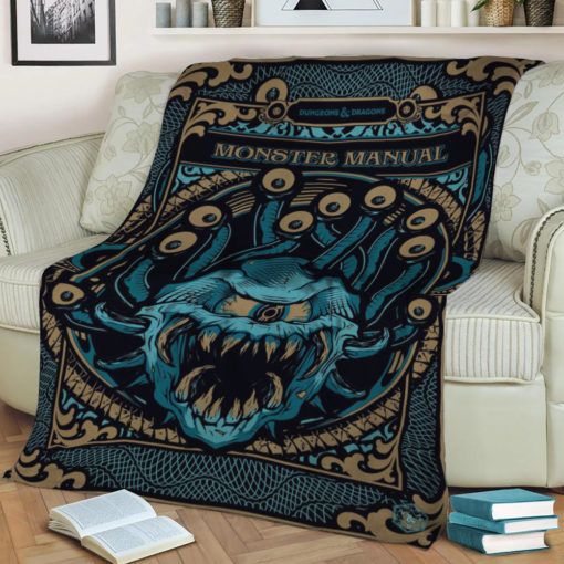 Monster Manual Fleece Blanket Throw Blanket Gift Monster Manual Fleece Blanket Throw Blanket Gift