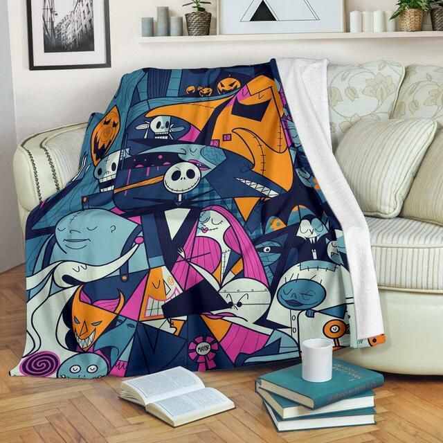 Nightmare Before Christmas Premium Fleece Blanket Throw Blanket Gift 1 Nightmare Before Christmas Premium Fleece Blanket Throw Blanket Gift 1