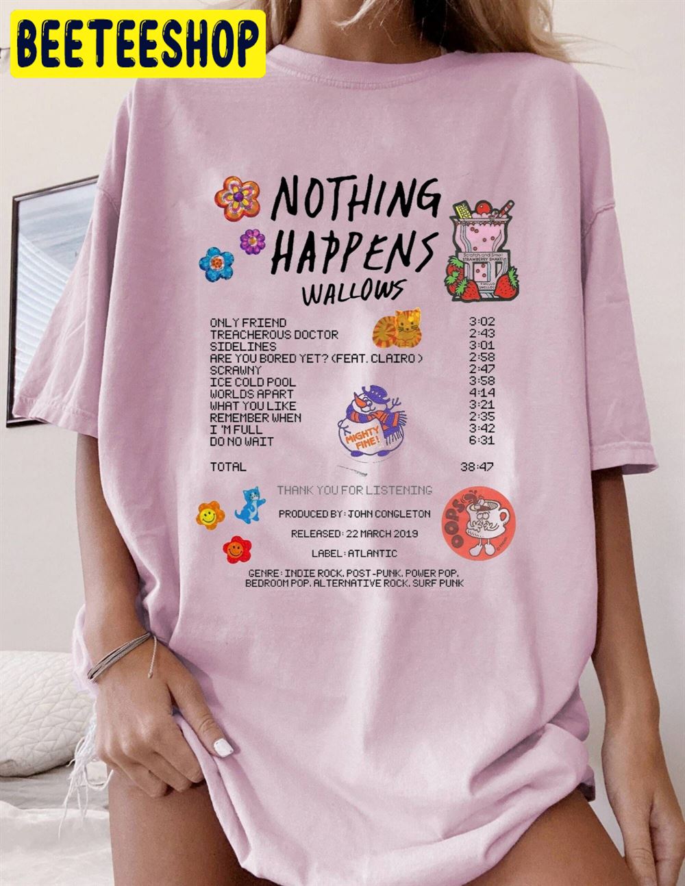 Nothing Happens Wallows Tracklist Unisex T-Shirt Nothing Happens Wallows Tracklist Unisex T-Shirt