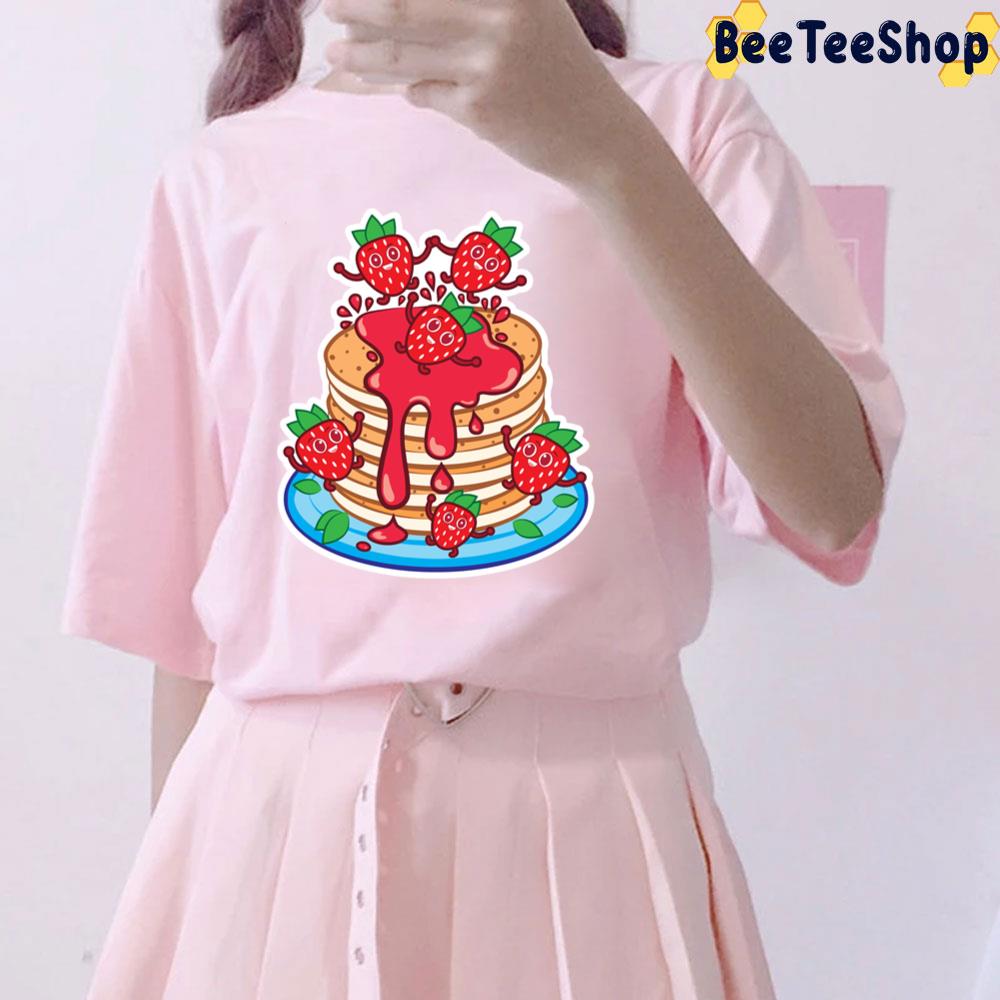 Pancakes Strawberry Unisex T-Shirt Pancakes Strawberry Unisex T-Shirt