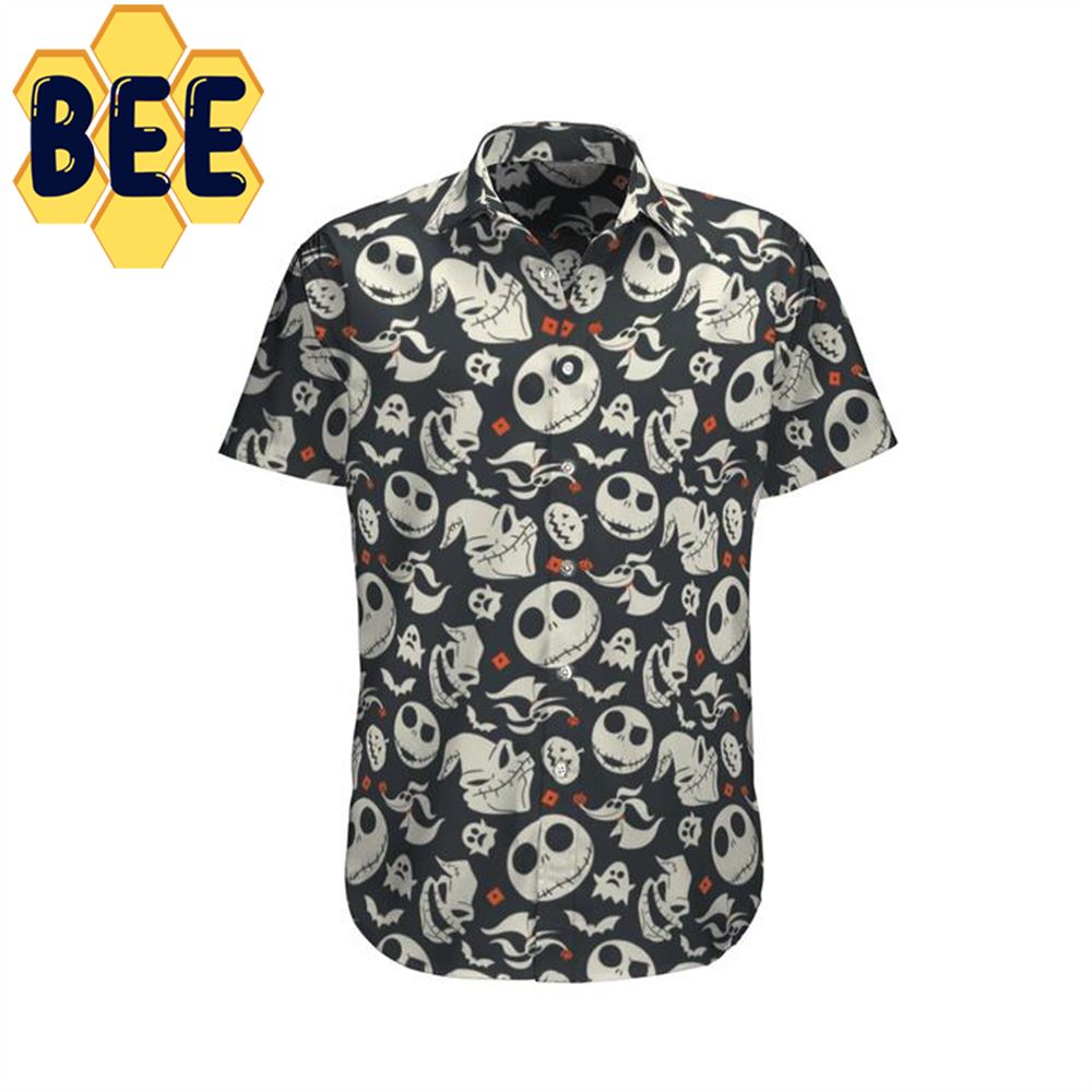Pattern Jack Skelington Halloween Hawaiian Shirt Pattern Jack Skelington Halloween Hawaiian Shirt