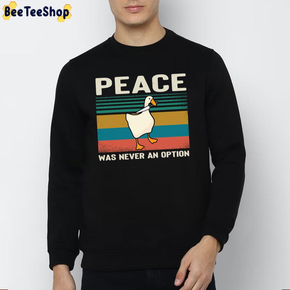 Peace Was Never An Option Humorous Duck Vintage Unisex T-Shirt Peace Was Never An Option Humorous Duck Vintage Unisex T-Shirt