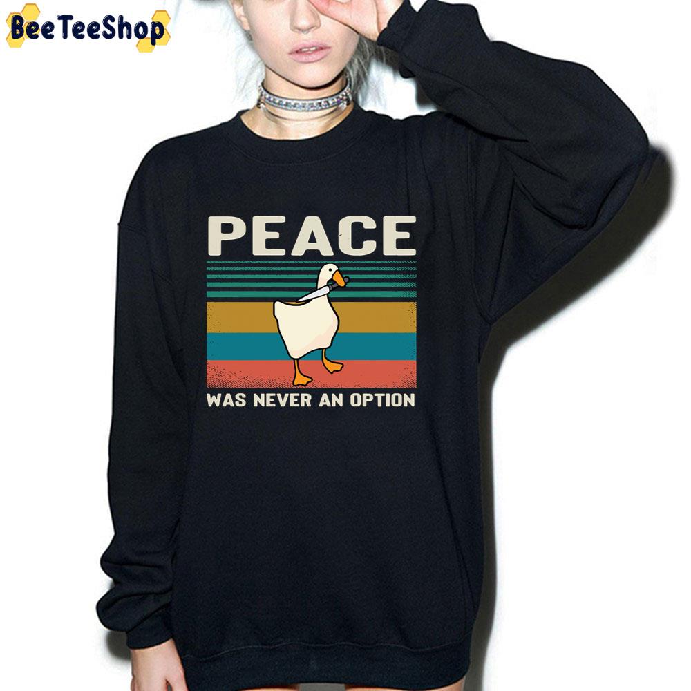 Peace Was Never An Option Humorous Duck Vintage Unisex T-Shirt Peace Was Never An Option Humorous Duck Vintage Unisex T-Shirt