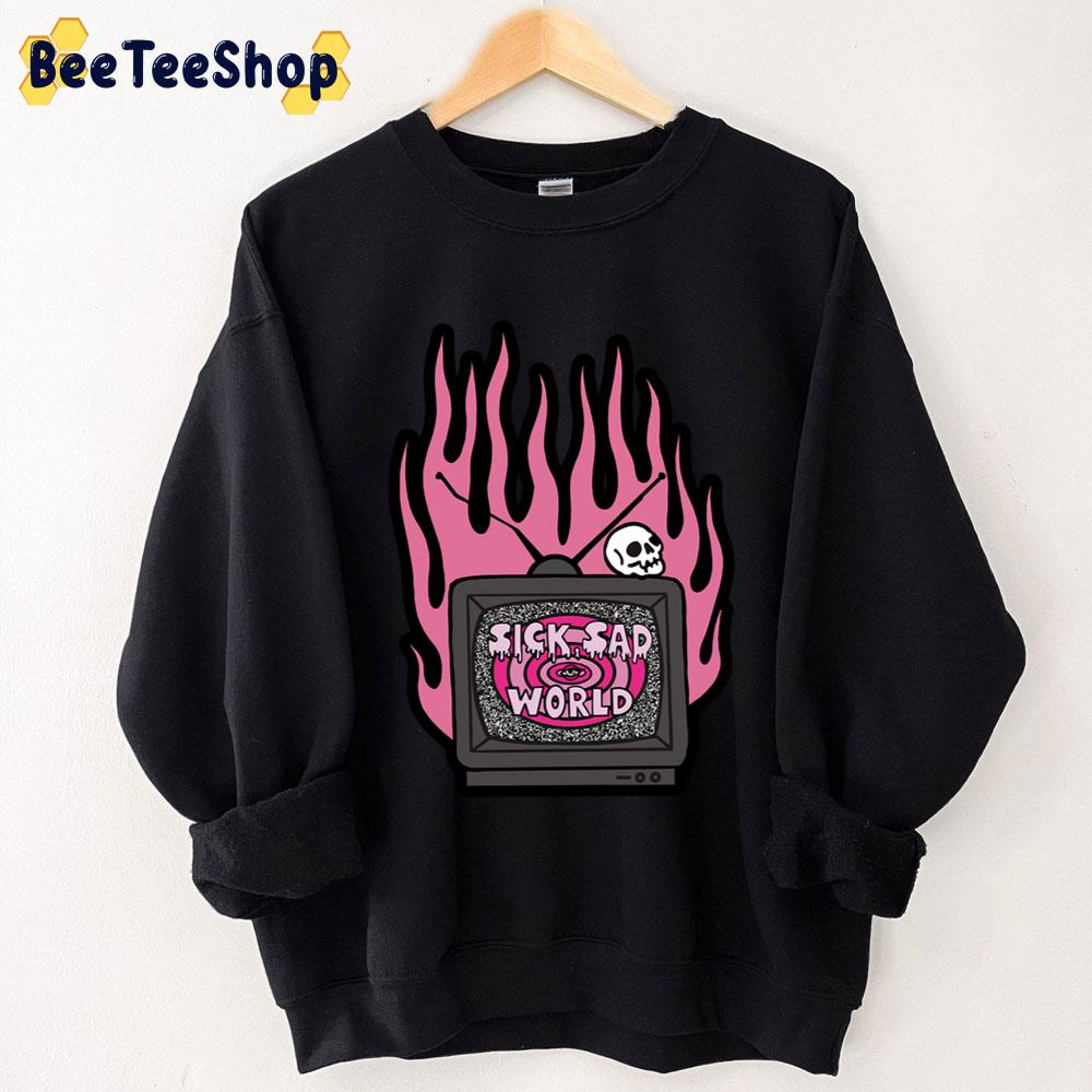Pink Fire Sick Sad World Unisex Sweatshirt Pink Fire Sick Sad World Unisex Sweatshirt
